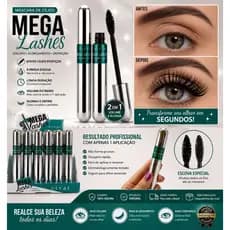 Máscara de Cílios 2 em 1 Mega Lashes Vivai Rímel Cílios enormes Longa duração Volume Cílios Postiços À Prova d'água