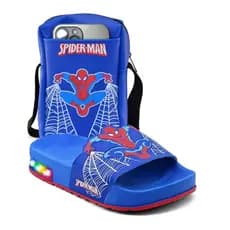 Kit Homem Aranha Com Chinelo Slide de LED + Bolsa Lançamentos