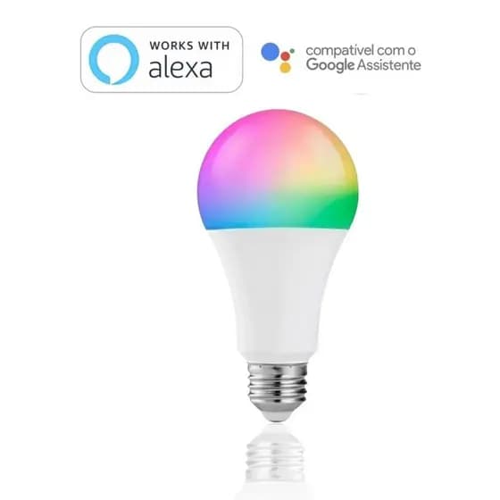 Lampada LED Inteligente RGB para Alexa Wi-fi Android IOS Bivolt