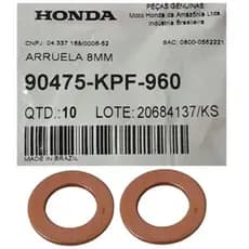 2 Arruela Tubo Óleo Tampa Motor Direita 8mm Xr 250 Tornado, Cbx 250 Twister 01 Á 08