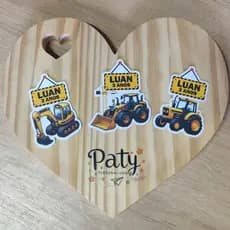 Aplique Trator construção para Tubetes – Lembrancinhas Festa Infantil Personalizadas (8cm)