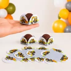 Forminha de Doces Trator/Contrução Personalizada no Tema /Lembrancinha de Festa /Aniversário