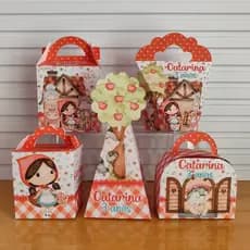Personalizados Chapeuzinho vermelho - Kit festa - Kit caixas lembrancinhas - mimos para aniversário/festa infantil...
