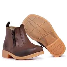 Botina Infantil Menino Couro Legitimo Confortável Peão Jequinha Festa Junina Sitio Rodeio Texana Masculina Fattor Shop