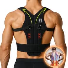 Colete Corretor Postural Magnético Preto Masculino Feminino Unissex Alinha Coluna Postura Corcunda