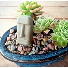 Mini Moai Decoração de Vasos TP MALEOGA - conj 8 pçs
