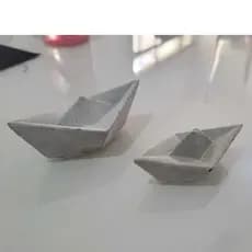 Barco Escultura De Cimento Decoração Tamanhos Diferentes TP MALEOGA - 2 pçs