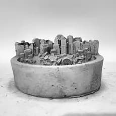 Mini Vaso de Cimento de 12 cm Cidade MED MALEOGA