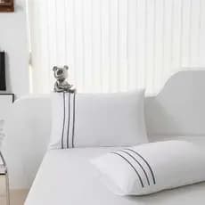 Capa De Edredom Padrão Duvet Bordado Com Zíper 2,40 X 2,20 200 Fios Luxo Casal Cama Posta Fronha