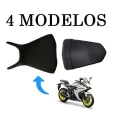 Par - 2 Capa Do Banco  Yamaha Mt 03 / R3 / R 3 - Com Cinta No Modelo Original - Lisa / Antiderrapante / Fibra de Carbono