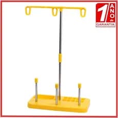 Porta Fio 3 Cones Metal Cor Amarelo Máquinas De Costura