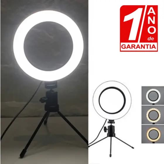 Iluminação Youtuber Maquiagem Ring Light Led 16cm 6 polegada