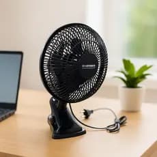 Ventilador de Mesa 2 em 1 Com Garra Clip e Base Oscilante 2 Velocidades 25W Silencioso 127v 220v