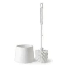 Escova Sanitária com Suporte Plástico Branca 30cm – Praticidade para o Banheiro