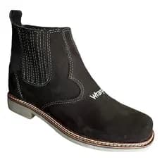 Botina Wrangler Bota 100% Couro Legítimo Sola Latex 2 Costuras Cor Café