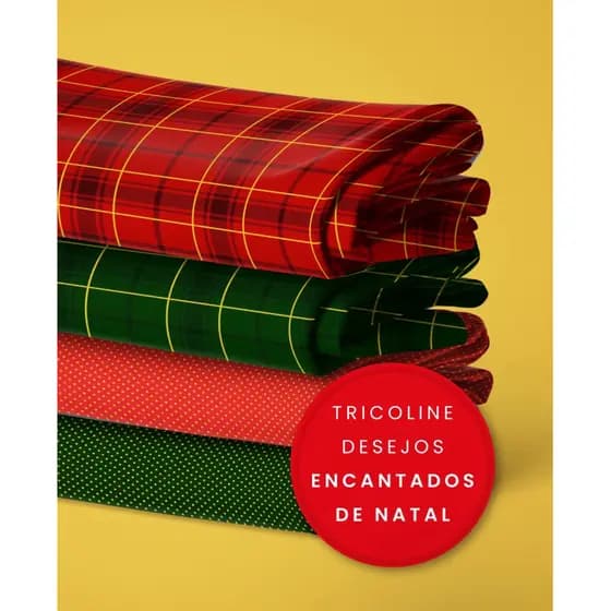Tecido Tricoline Natalino - Natal  50cmx1,50m Natal 100% Algodão