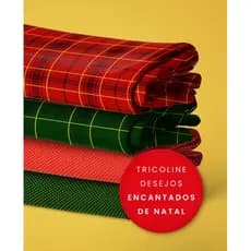 Tecido Tricoline Natalino - Natal  50cmx1,50m Natal 100% Algodão