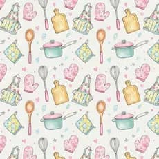 Tecidos Tricoline Tema Cozinha chefe de cozinha - 50 cm x 1,50m - 100% algodão