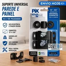 Suporte universal parede e painel fixo de 10 a 100 Polegadas p/ Smart TV LED LCD 4K