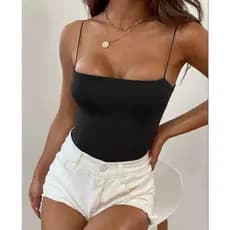 body reto feminino alça fina de elastico basico forro duplo moda primavera verão tendência 2026