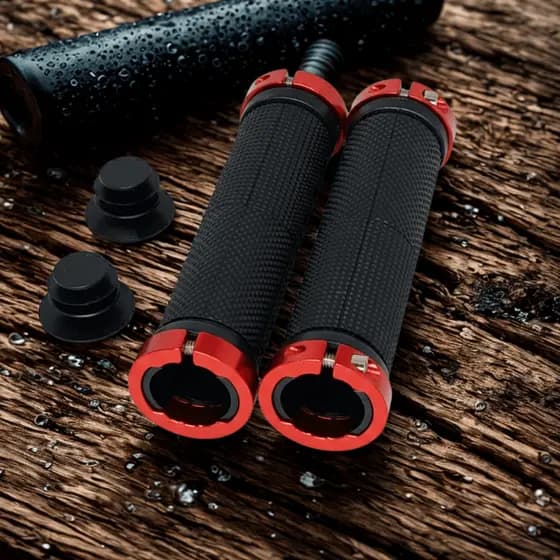 Manopla Luva Punho Bike Anel Aluminio Varias Cores Confortável Antiderrapante