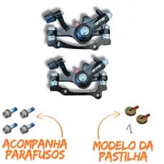 Pinça de Freio Mecanico Bicicleta C/ Pastilha Bike GTS