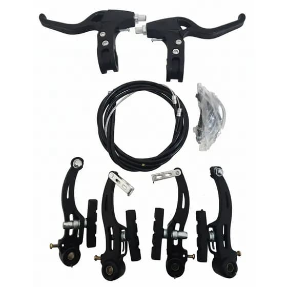 Kit Freio V-Brake Completo Manetes Nylon Ciclismo Bike MTB + Cabos