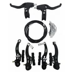 Kit Freio V-Brake Completo Manetes Nylon Ciclismo Bike MTB + Cabos