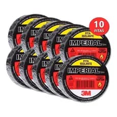 Kit 10 Rolos Fita Isolante Anti-chamas 10 metros - 3M Imperial