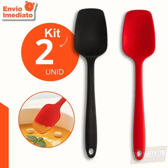 Espátula Multiuso Quadrada em Silicone Pão Duro Resistente Alta Temperatura Cozinha