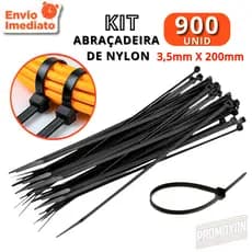 Kit Abraçadeira De Nylon Enforca Gato 3,50mmX200mm Cinta Plástica Resistente Variáveis Utilidades
