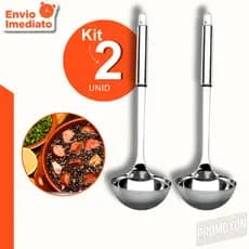 Concha de Aço Inox para Cozinha – Ideal para Sopas, Caldo e Feijão – Cabo Ergonômico