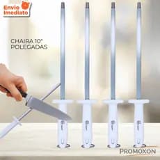 Chaira 10" Amolador Afiador de Faca Grande Estriada Profissional Açougueiro Cozinha fácil e pratico Kits