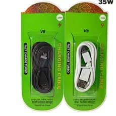 2 dois Cabos Usb 35w Turbo Compatível V8 celular varias marcas