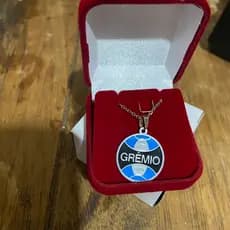 colar do Grêmio aço inox e folheado