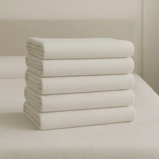 Kit 5 Lençol de Solteiro Sem Elástico Superior De Cima Branco Peletizado Hotelaria Pousada Premium