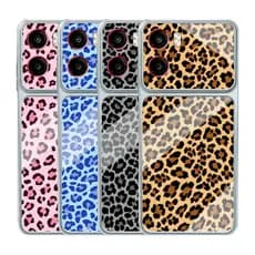 Luxo Leopardo Impressão Folheado Grande Janela Capa Protetora Motorola Moto G06 Power G05 G04 G04S E15 Embalagem À Prova