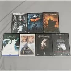 Lote de Filmes Original DVD - Robocop LACRADO - Titanic - Batman - Ghost - A Lista de Schindler - A Bruxa de Blair