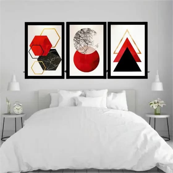 KIT DE QUADROS DECORATIVOS ABSTRATO