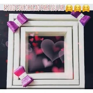 KIT DE NICHOS DECORADOS BRANCO DE LAÇOS LILÁS