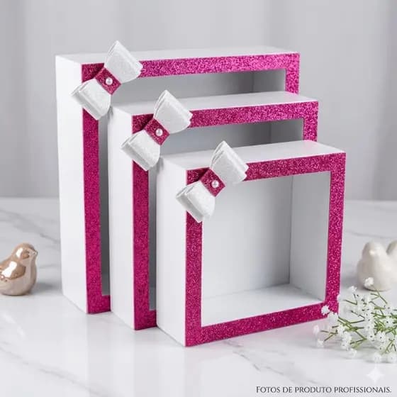 Kit de Nichos Decorativos Com Três Peças salas quartos banheiro