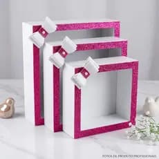 Kit de Nichos Decorativos Com Três Peças salas quartos banheiro