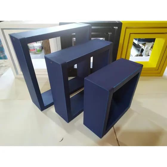 Kit 3 Nichos Decorativos MDF Parede – Ideal Para Quarto Sala Cozinha Banheiro