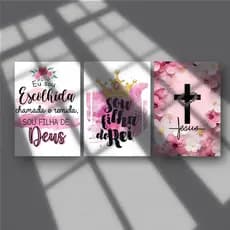QUADROS DECORATIVOS TEMA FILHA DO REI JESUS