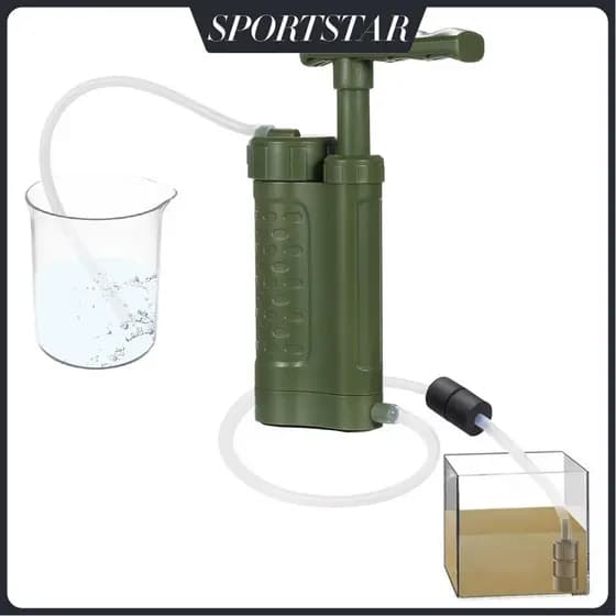 Sistema de filtragem de bomba purificadora de água com filtro de 0,01 mícron Equipamento portátil de sobrevivência de