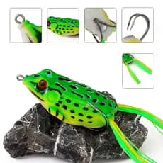 1,3,5 Sapo Artificial Para Pesca 4cm Com Anzol, Sapinho Frog Para Pesca Anti Enrosco Traíra Tucunaré