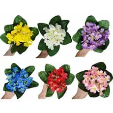 Flor Artificial Violeta Kit Com 6 Unidades Sortidas Enfeite Mesa Festa