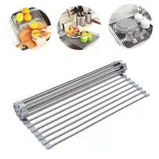 Escorredor Louças Secadora/Secagem Esteira Multi Funções Aço Inox 23 x 37cm
