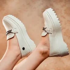 Sapato Mocassim Oxford Feminino Tratorado Sola Robusta