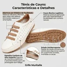 Sapatênis Casual Feminino Elástico Calce Fácil Leve Conforto Original 33 ao 42